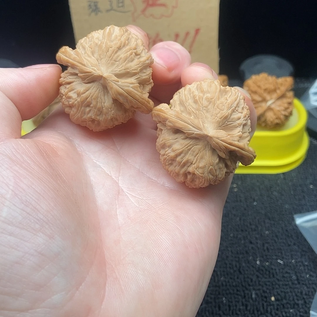 核桃文玩核桃把件球白44