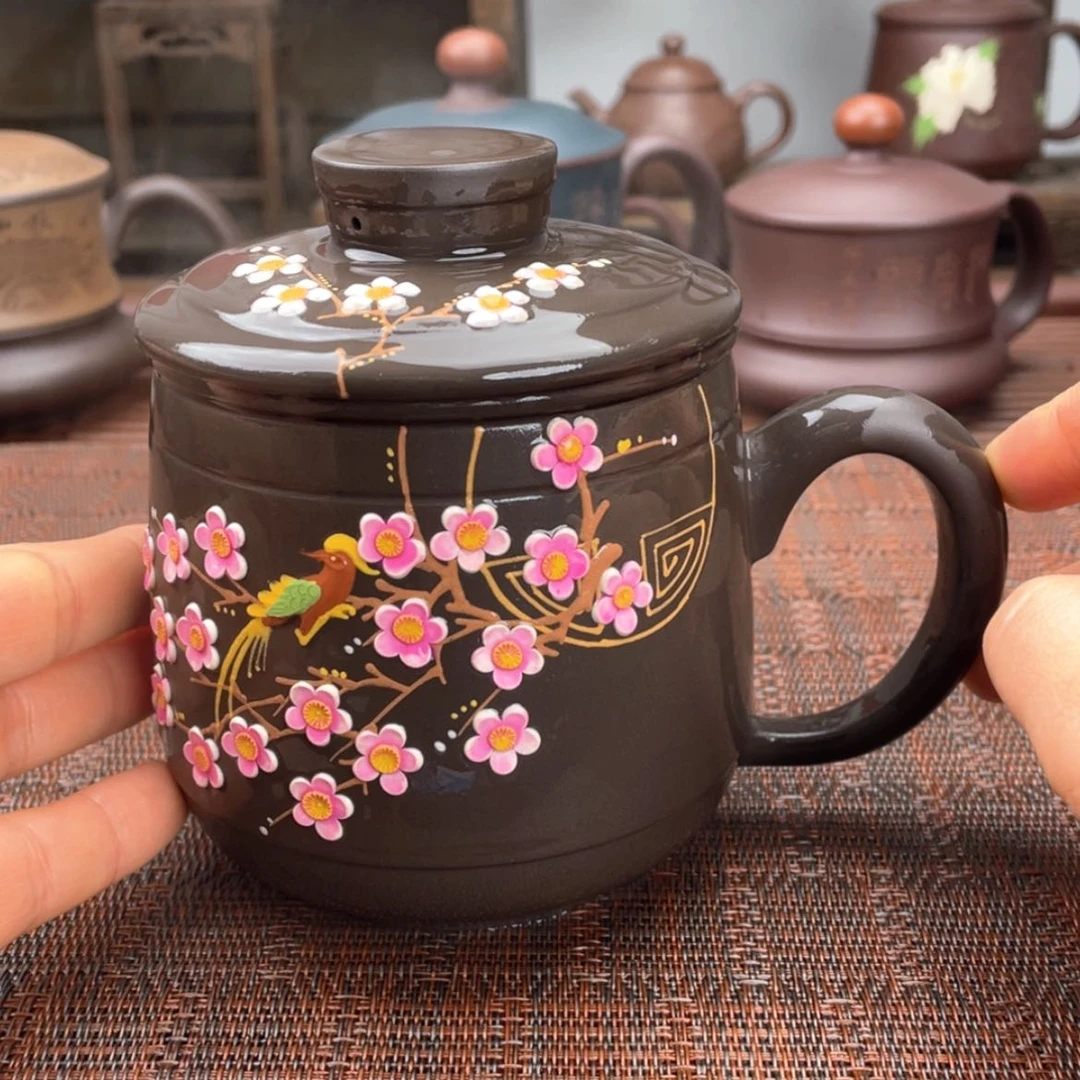 【闪购商品】紫砂茶杯宜兴原矿紫砂盖杯微瑕