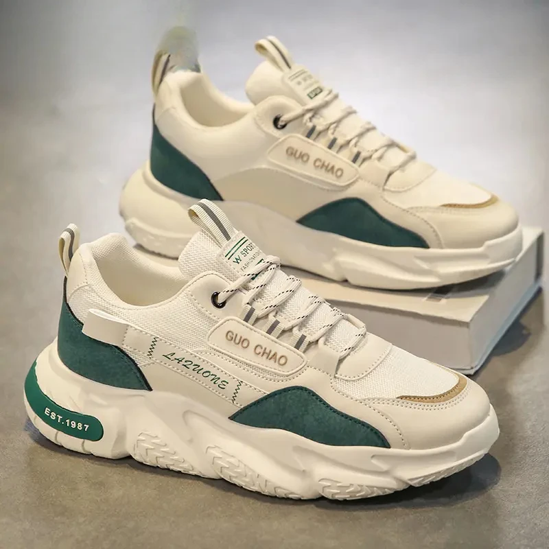 Louis Fordea/路易弗狄厚底老爹鞋男款增高网面鞋男男士厚底增高