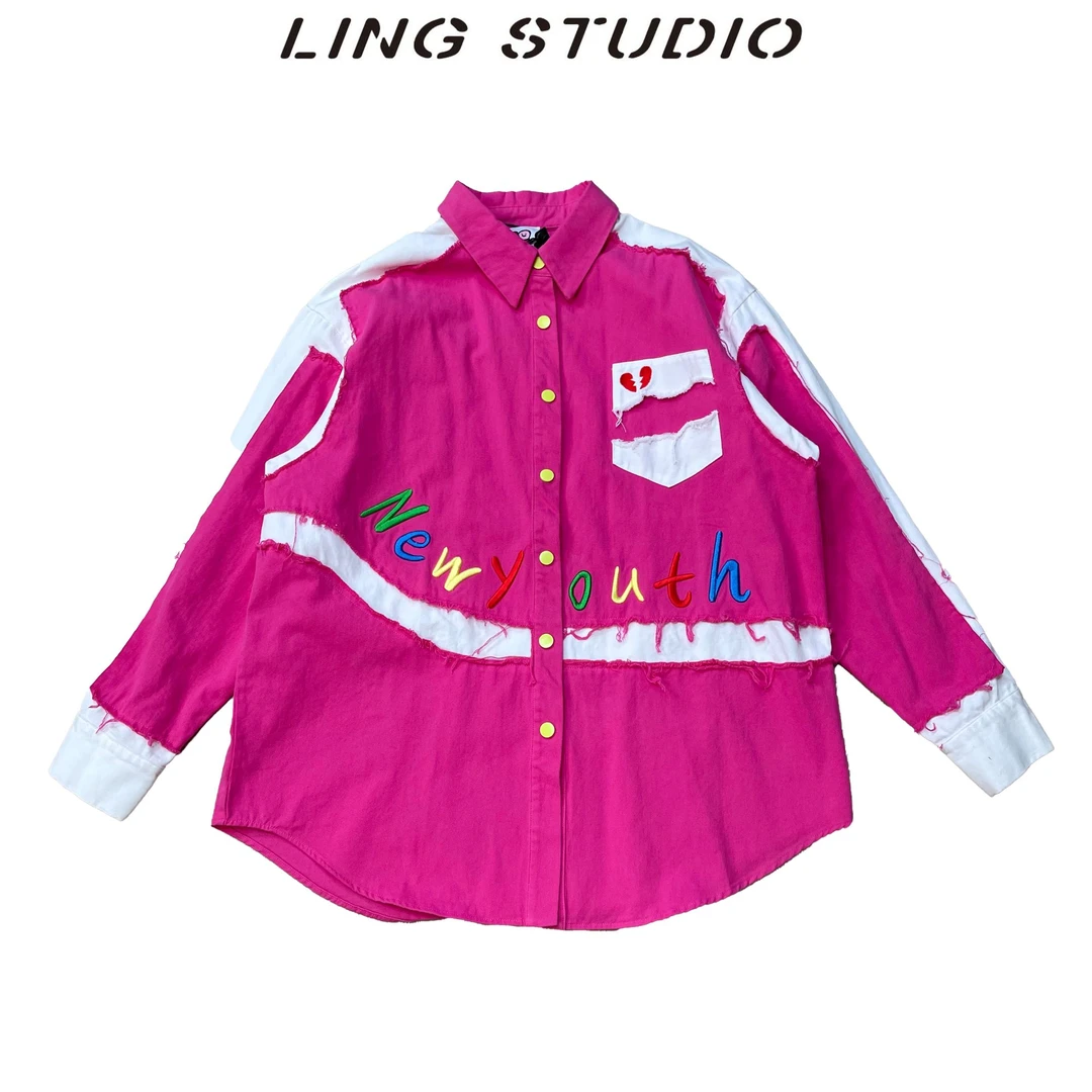 3081394-零零202原创设计师款拼接衬衣