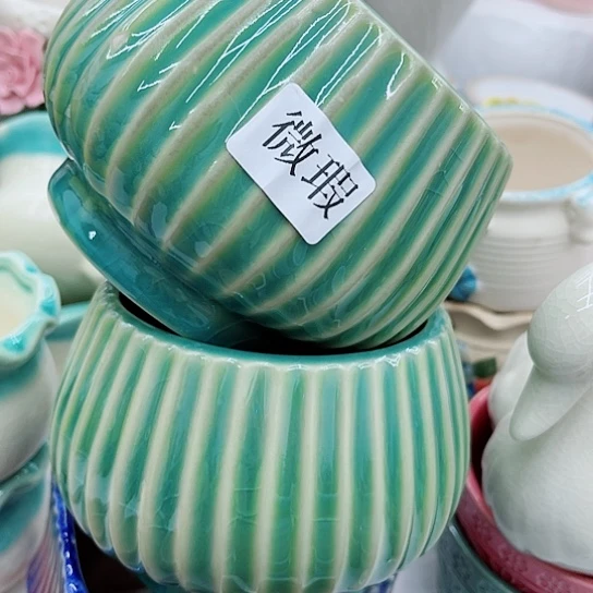 多肉绿植陶瓷花盆9.9包邮，有空