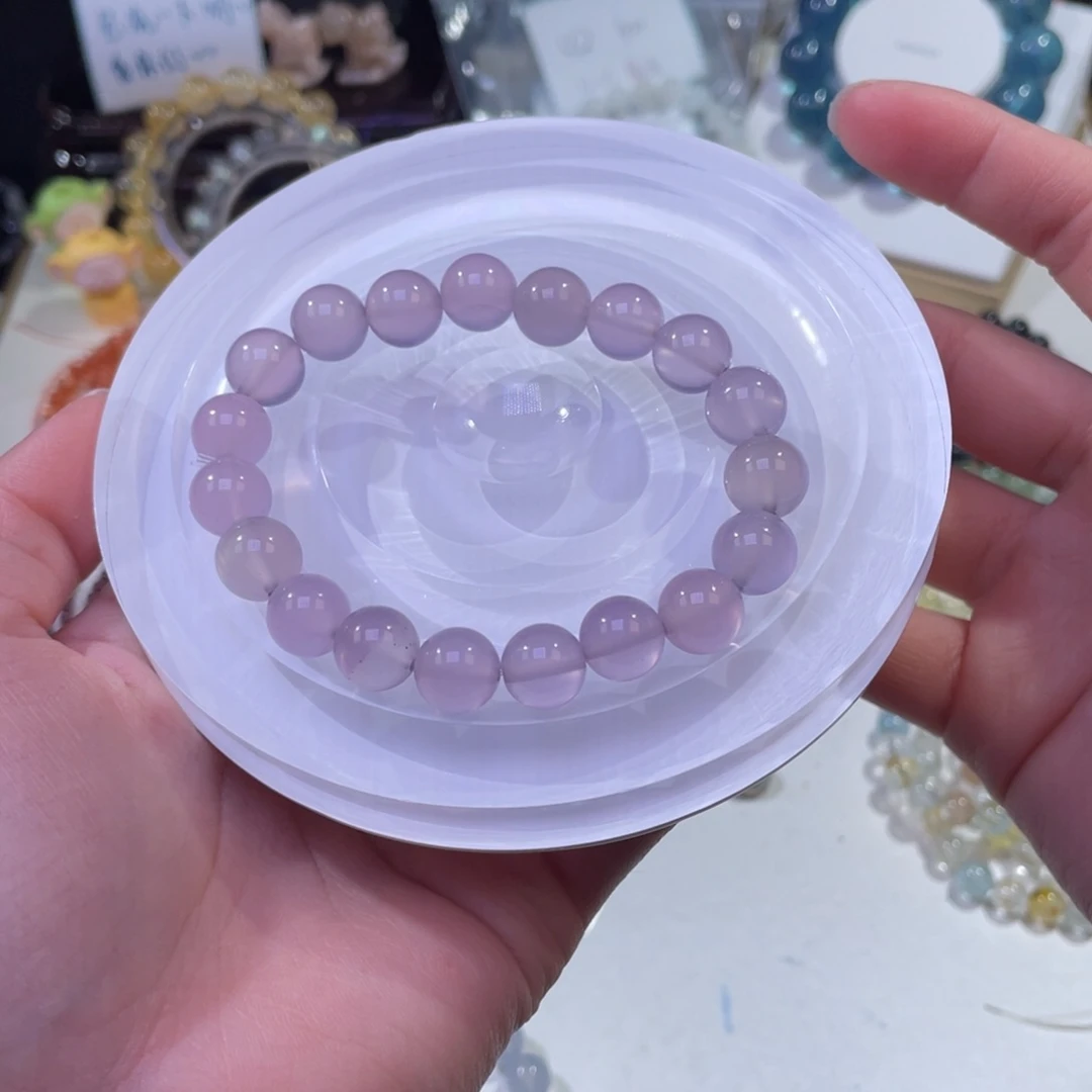 未镶嵌手链水晶紫玉髓玛瑙10mm