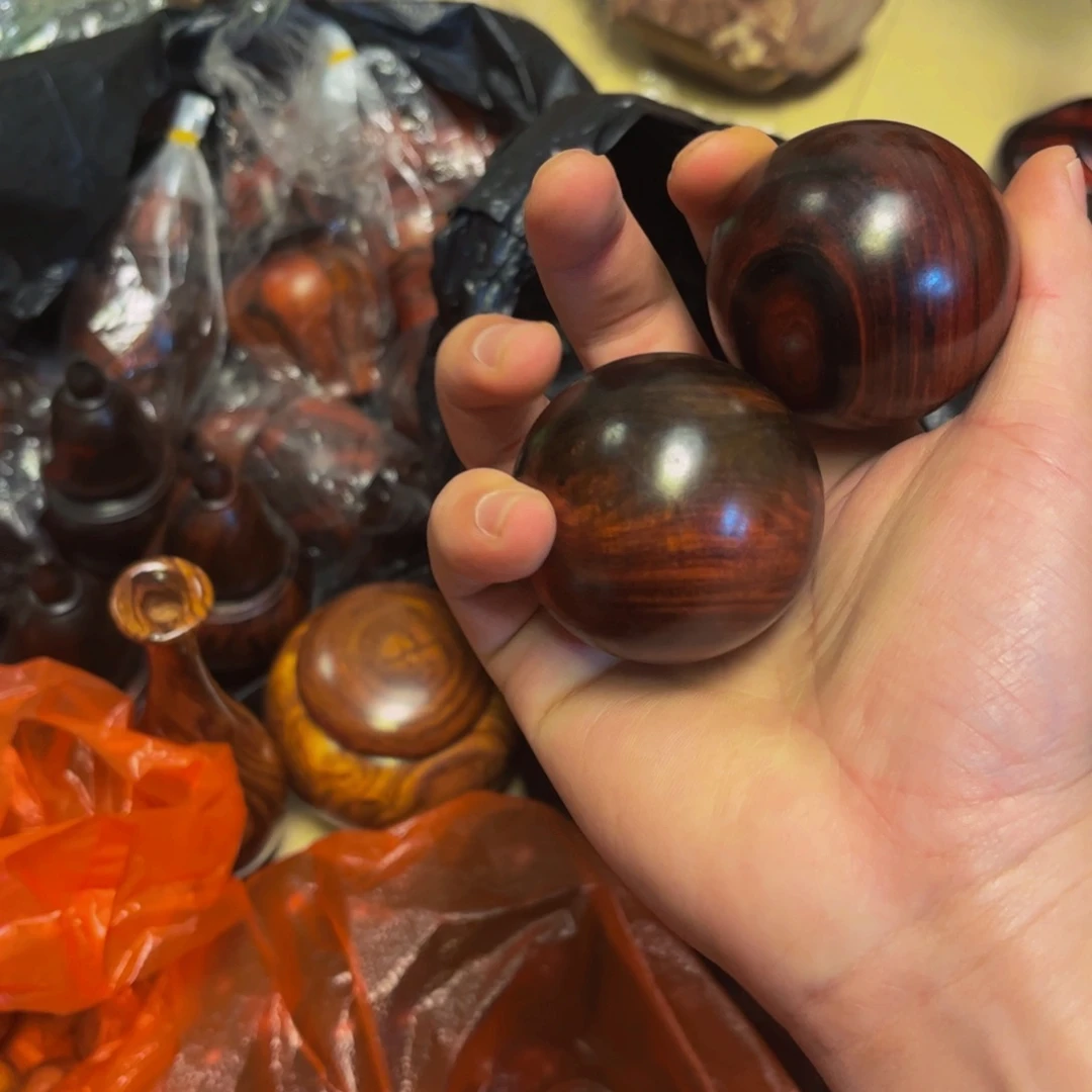 木老挝大红酸枝手球