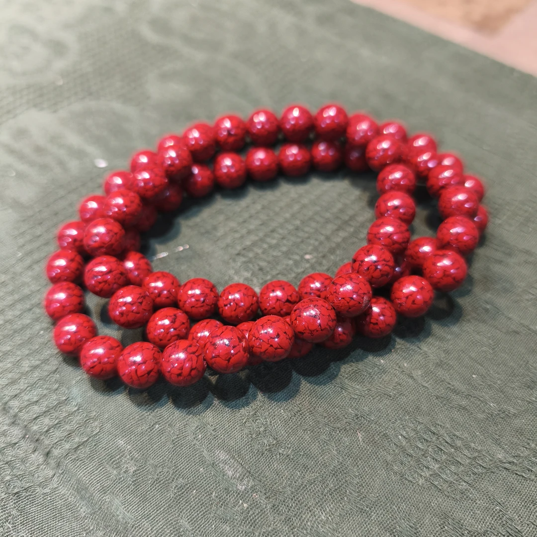 含辰砂工艺品【闪购商品】 朱砂 晶体砂 0.8手串
