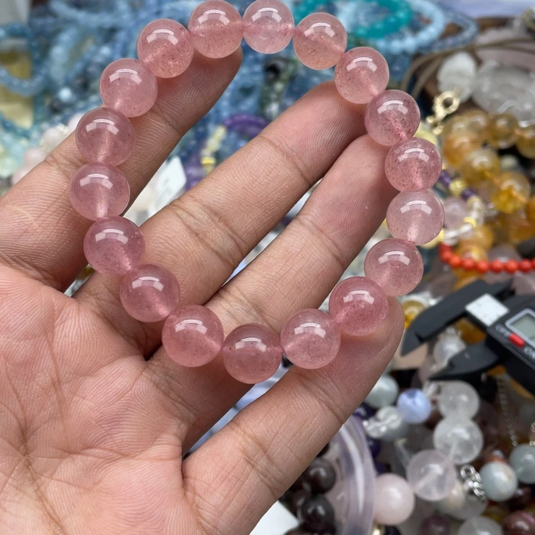 银S925镶嵌手链烟晶