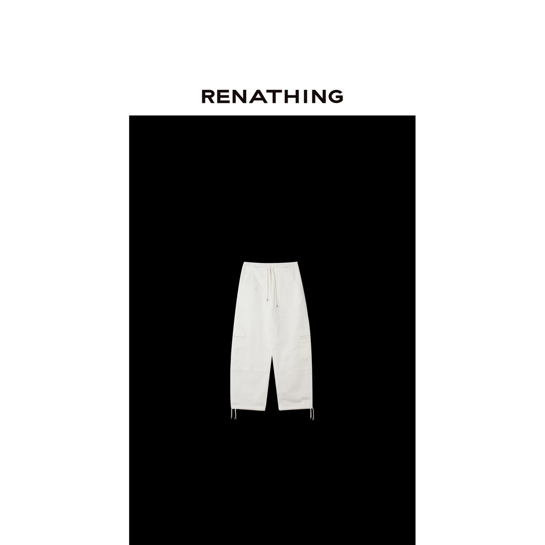 【RENATHING】侧口袋抽绳工装裤