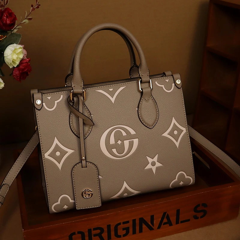 印花单肩包包包女大容量出行方便休闲中号波士顿