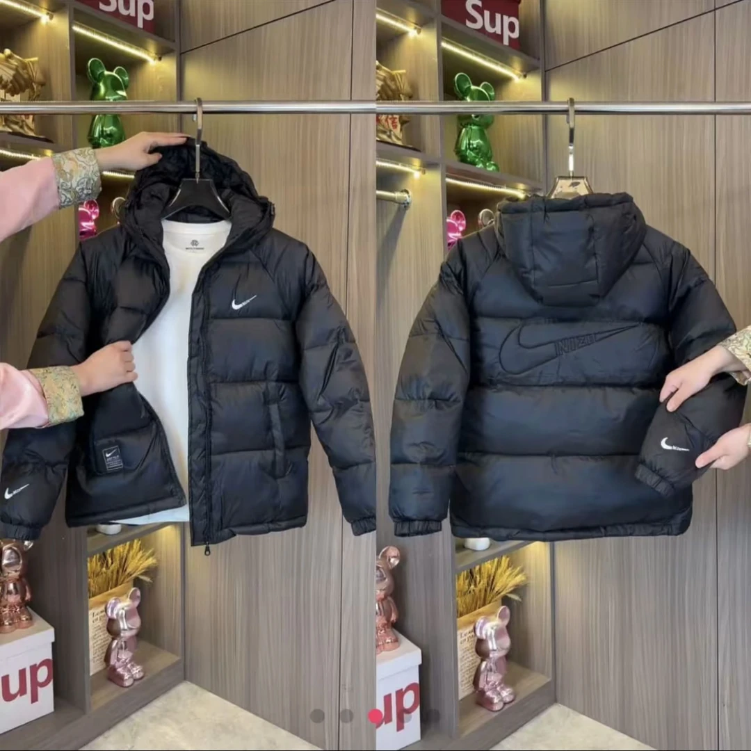 冬季连帽轻巧保暖时尚棉服棉衣黑色秋冬8812