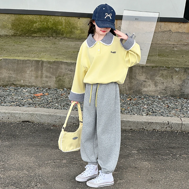 女童春季套装2025新款女大童休闲卫衣运动裤儿童春秋装上衣两件套