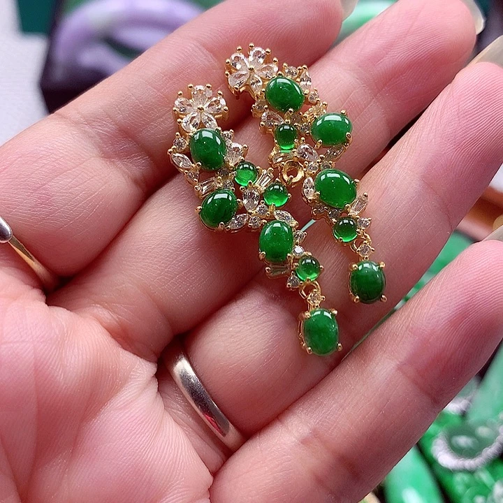 颈饰银S925镶嵌翡翠翡翠