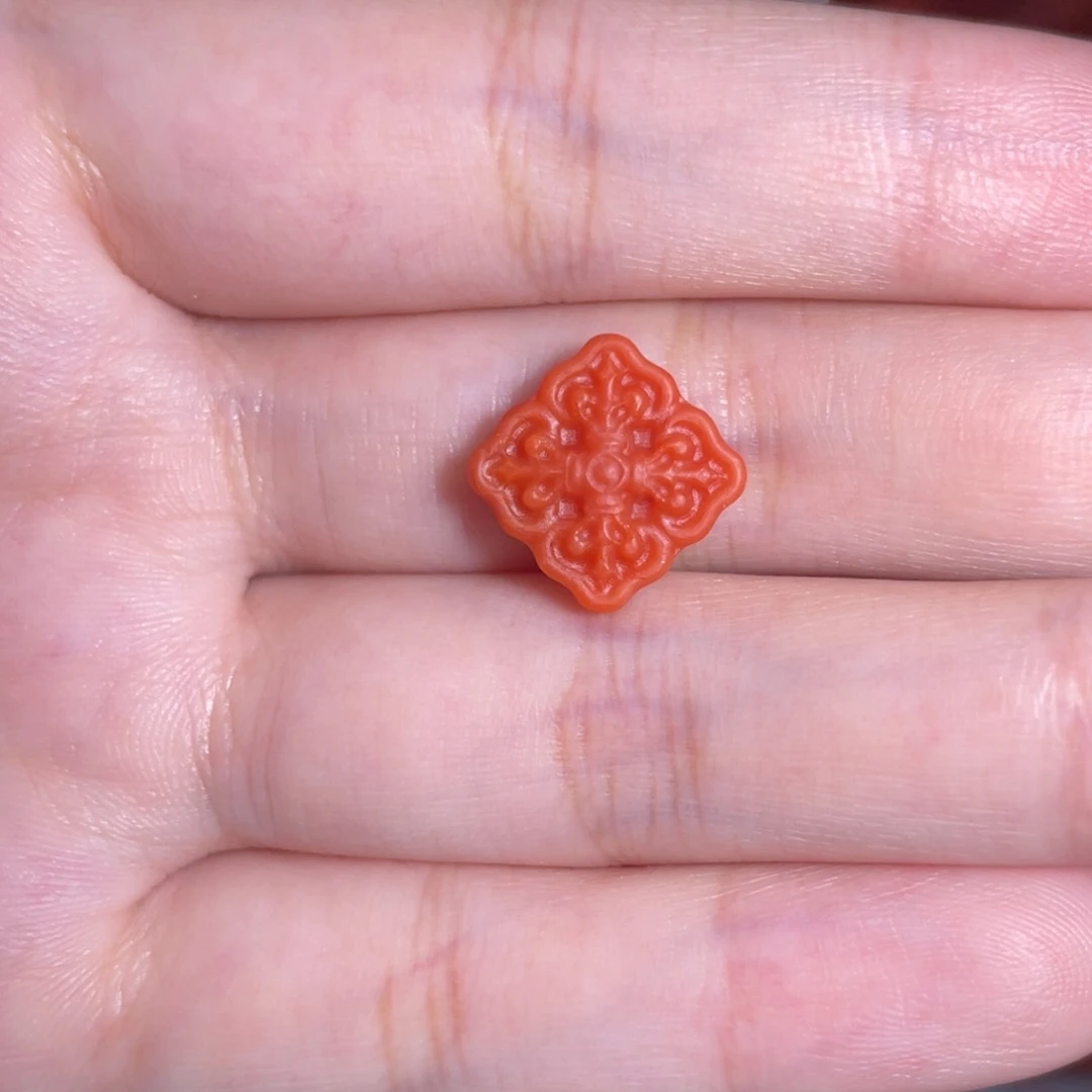 南红玛瑙未镶嵌金刚杵雕刻背云11mm+