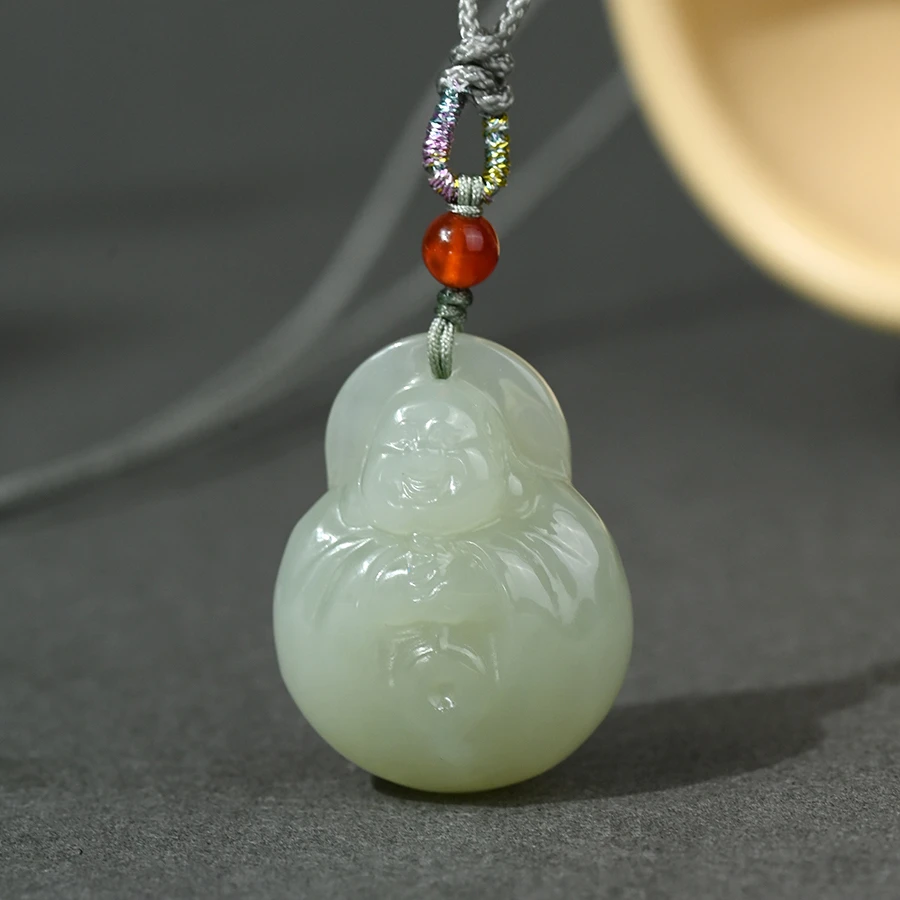 链接254-N0448-和田玉-青白玉宝宝佛-新疆且末-24*19*11mm-RYRS