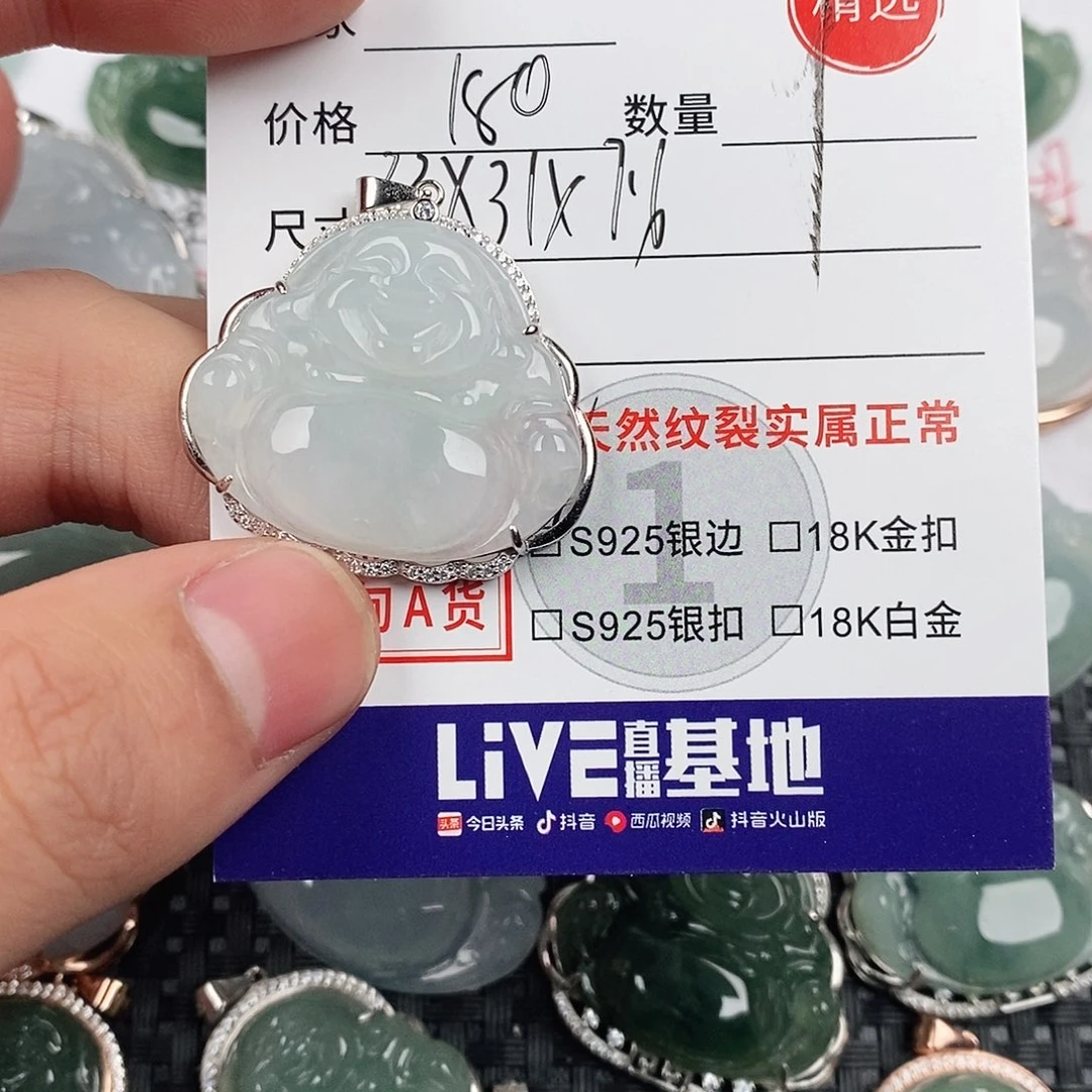 翡翠银S925镶嵌颈饰