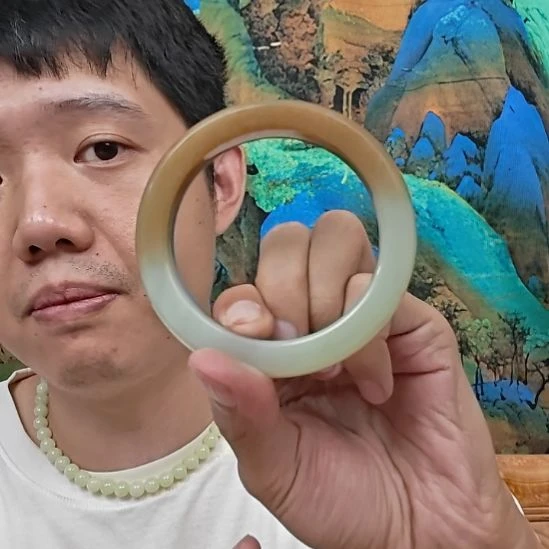 和田玉手镯未镶嵌健***乐