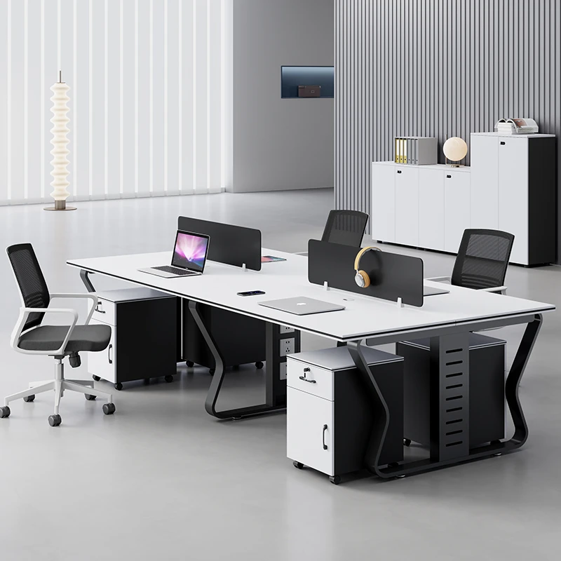 职员办公桌员工桌4/6人电脑工位办公室2/8人办公桌椅组合简约现代