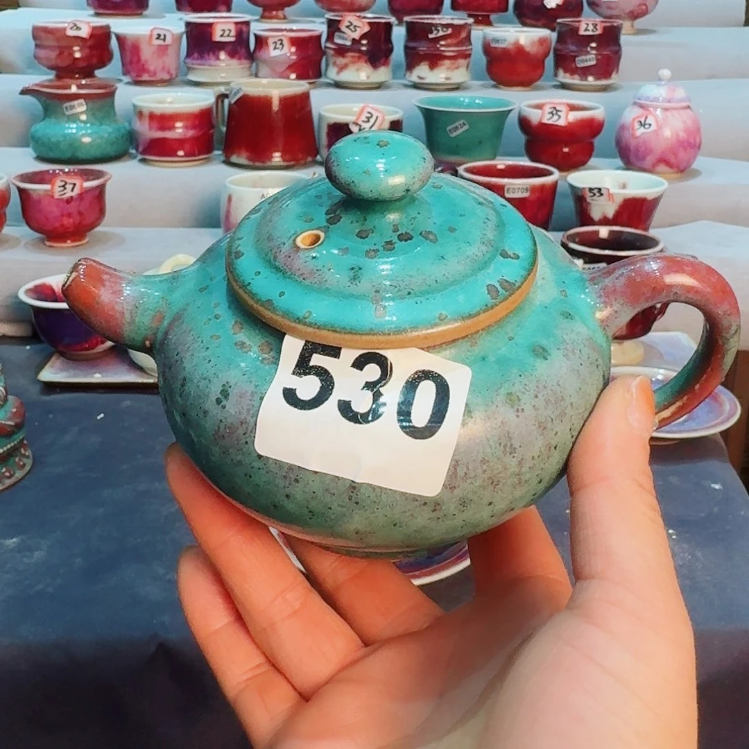 瓷片微瑕钧瓷主人杯摆件工艺品
