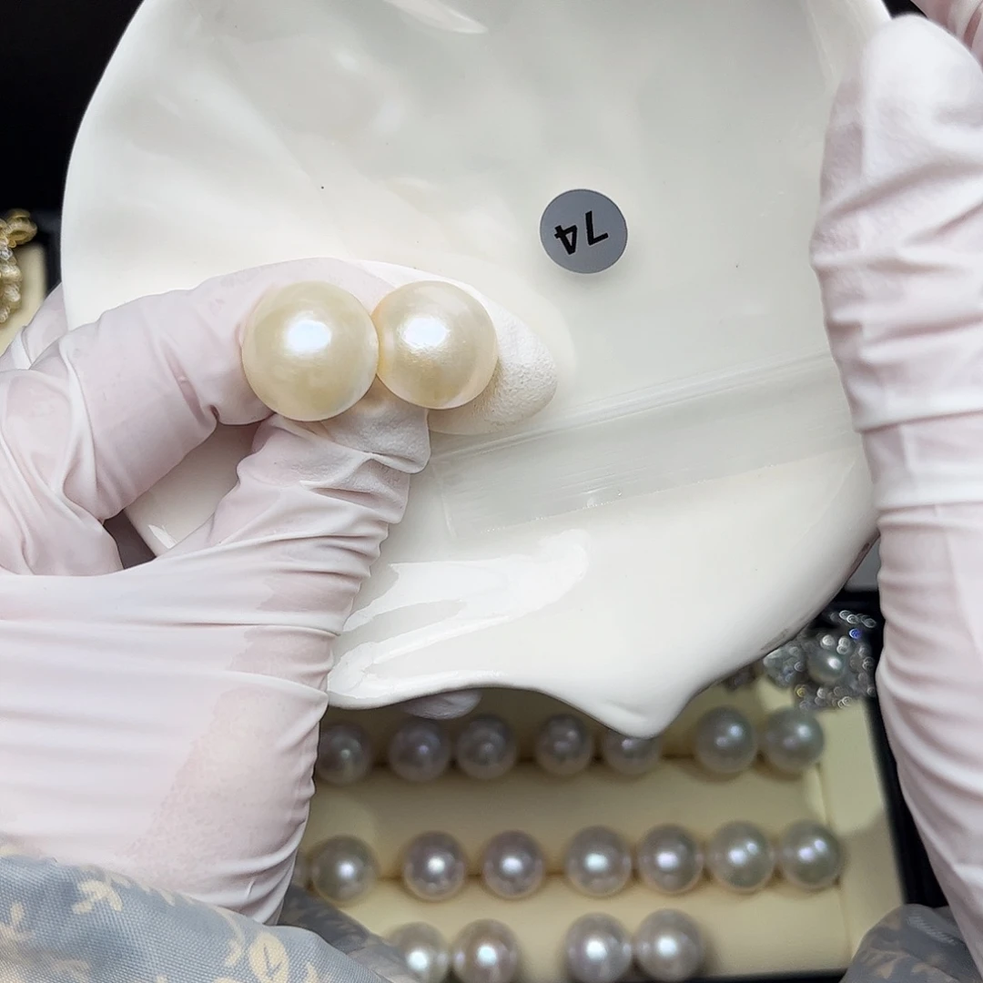 ****音耳饰淡水珍珠银S925镶嵌