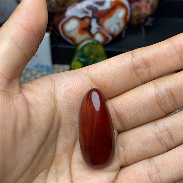 中***梦未镶嵌原石玛瑙/玉髓打孔不退不换