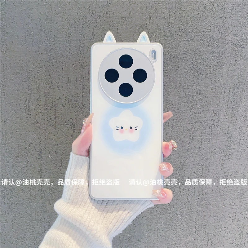 （vivoX100系列）金属漆玻璃壳适用vivoX100/ vivoX100Pro手机壳潮