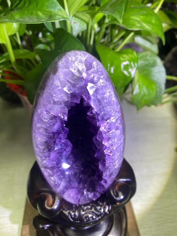 天然紫水晶恐龙蛋 居家办公摆件