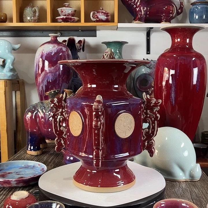 瓷片神垕镇钧瓷如意尊