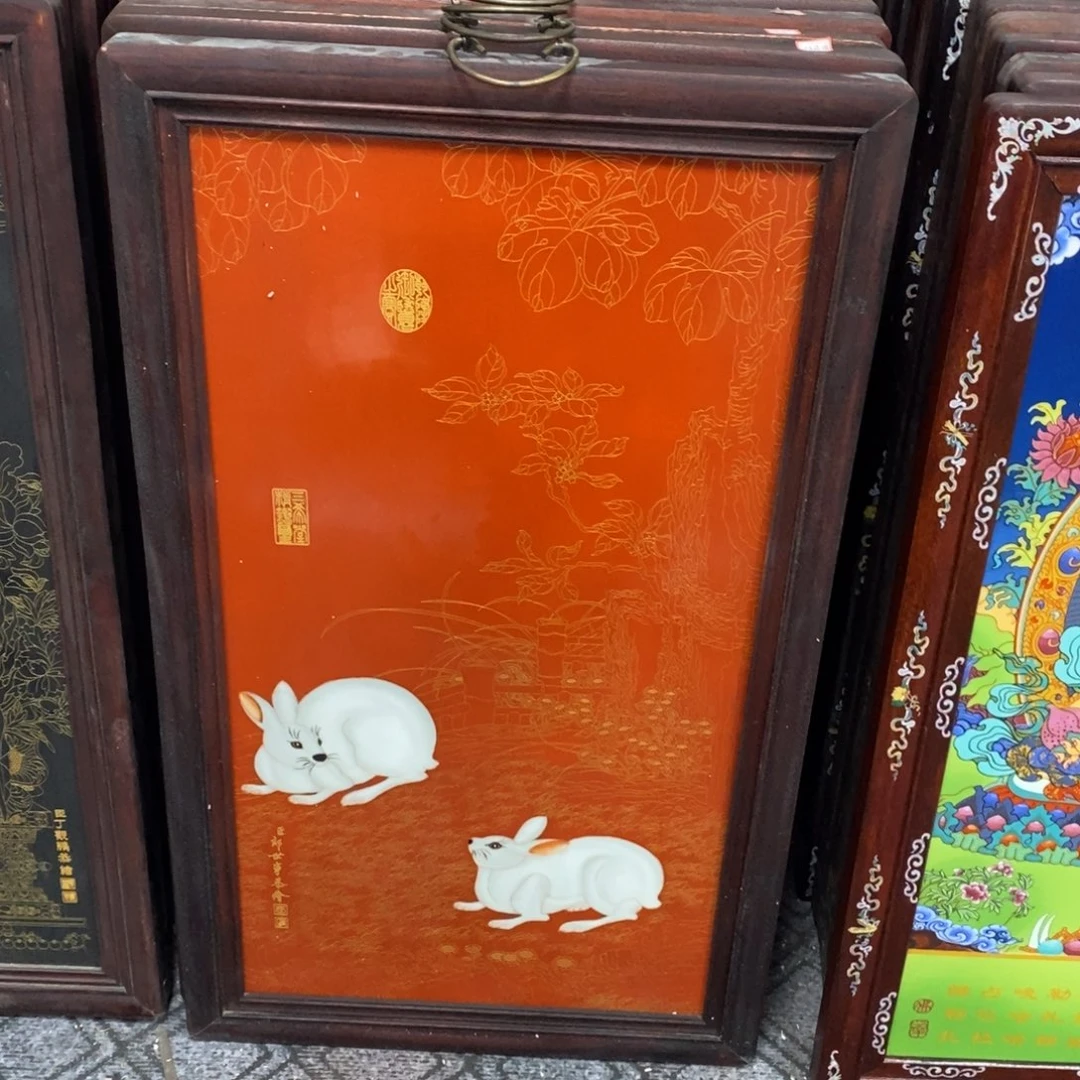瓷90*52*1景德镇瓷板画柴窑烧制