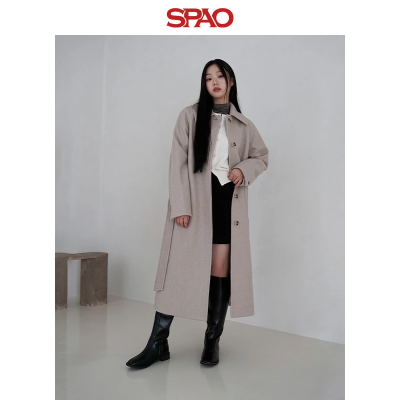 【女装优选QC】SPAO韩国同款女士气质百搭毛呢外套大衣SPJWE4VW01