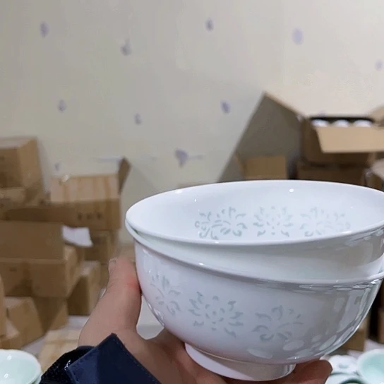 摆件陶景德镇瓷器玲珑面碗2