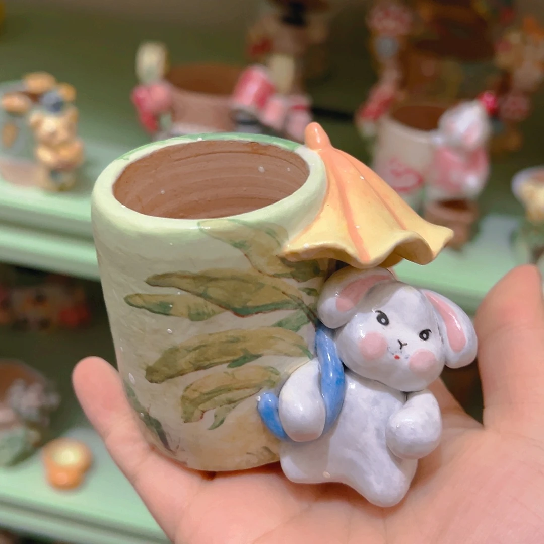 瑕疵福福老梧家纯手工多肉花盆