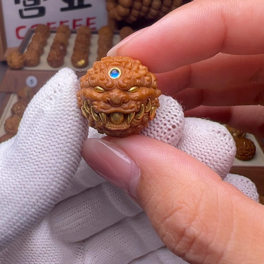 把件猴头核桃唐狮