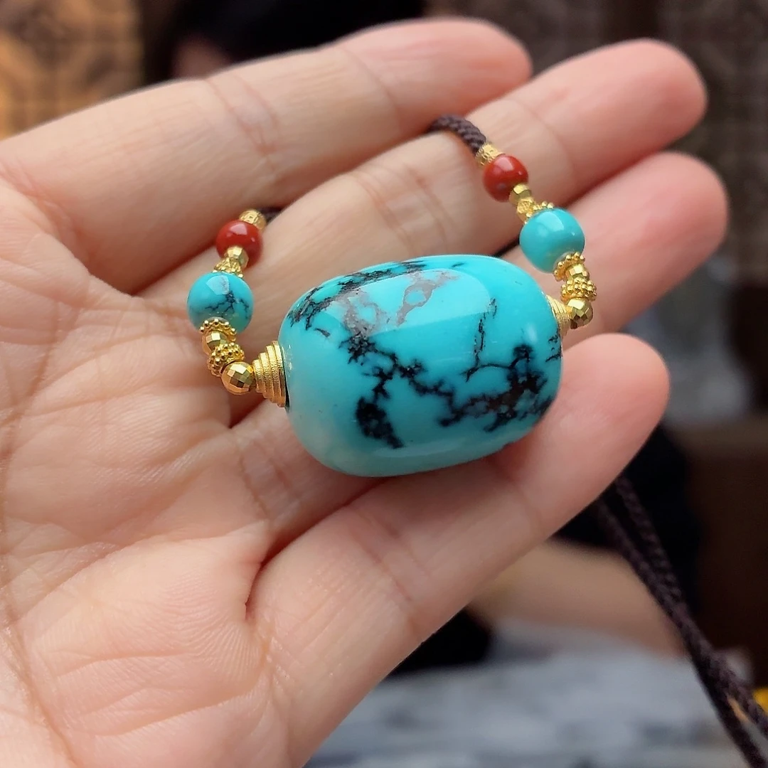 18K金镶嵌绿松石珠宝奇石