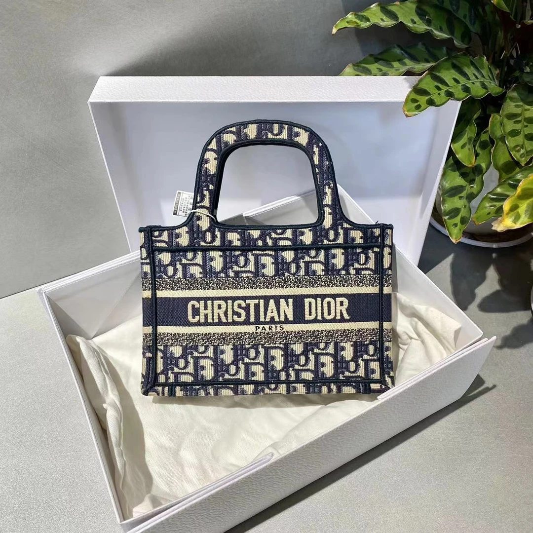 95新 DIOR/迪奥 迪奥    老花经典小托特包 手提包-4