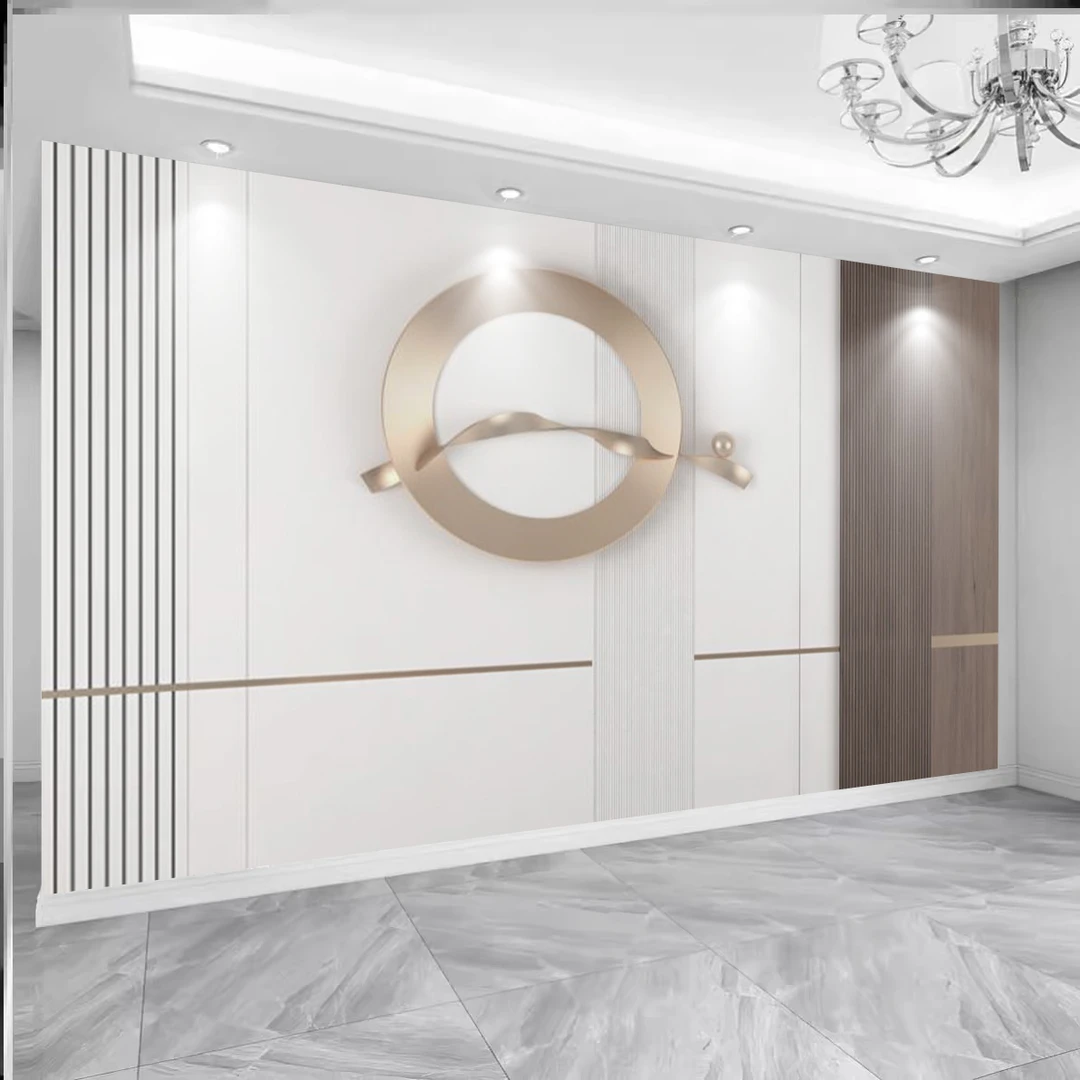 客厅沙发背景墙轻奢简约墙面装饰壁画2025新款定制电视影视墙墙布