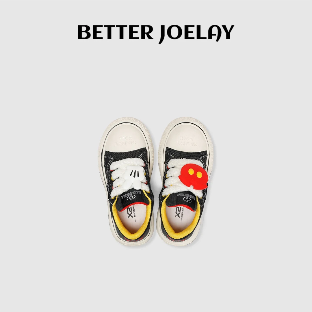 BETTER JOELAY -【特色米奇】大头鞋帆布鞋复古厚底休闲运动Z6607