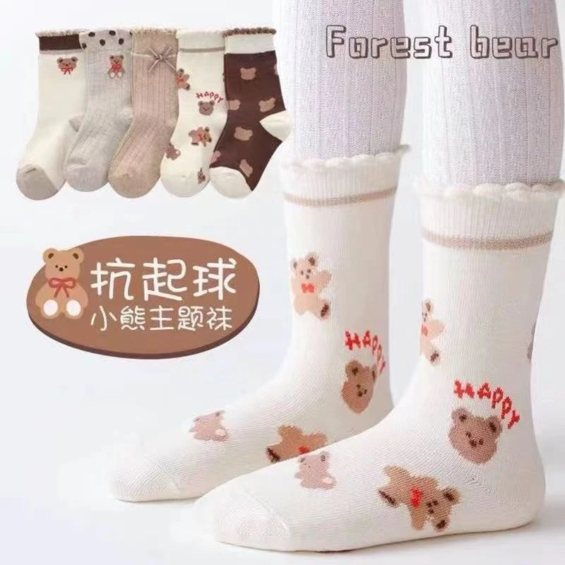 秋冬厚款保暖公主袜棉袜学生袜儿童袜子女童中筒袜宝宝袜女孩秋款