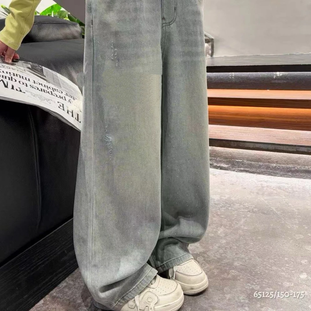 85125/65125高端潮流时尚百搭潮品童装大童牛仔裤B11-5-4