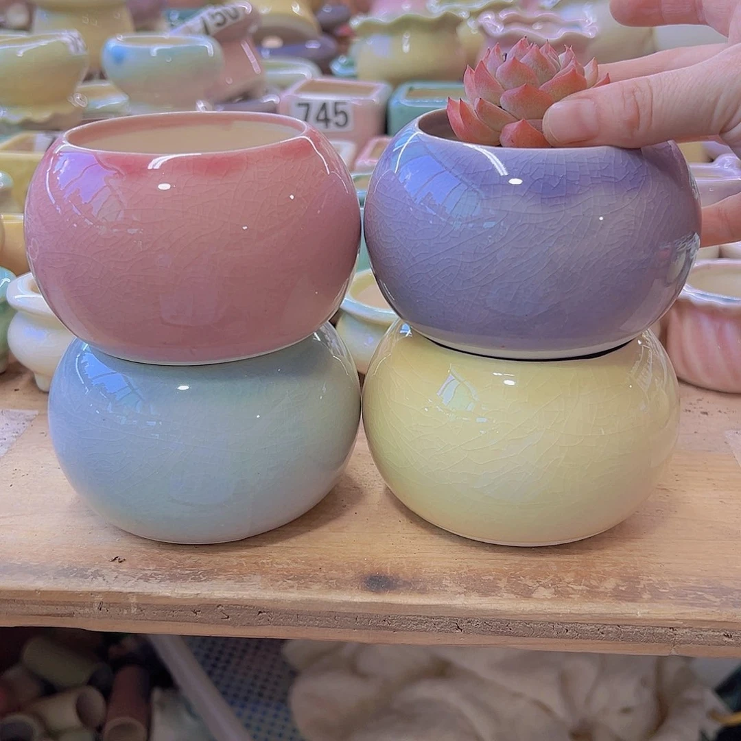 陶瓷花盆当场满12包邮