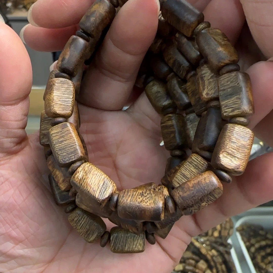 沉香手串多样性发1条板头紫棋高货7克