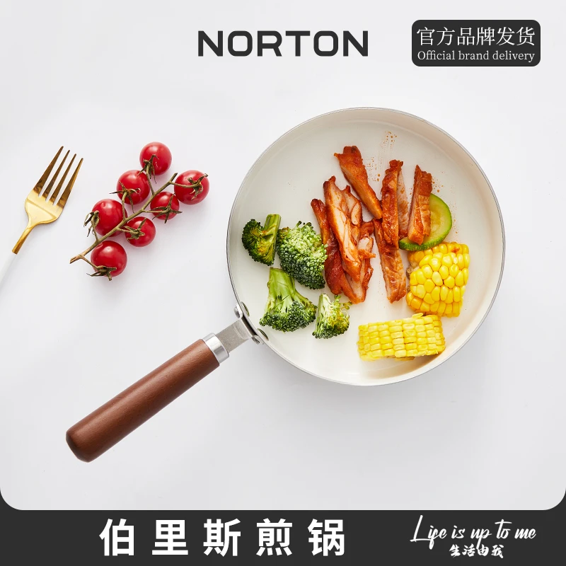 NORTON/诺顿伯里斯三层钢煎锅陶瓷釉面不粘一体成型加高加厚20CM