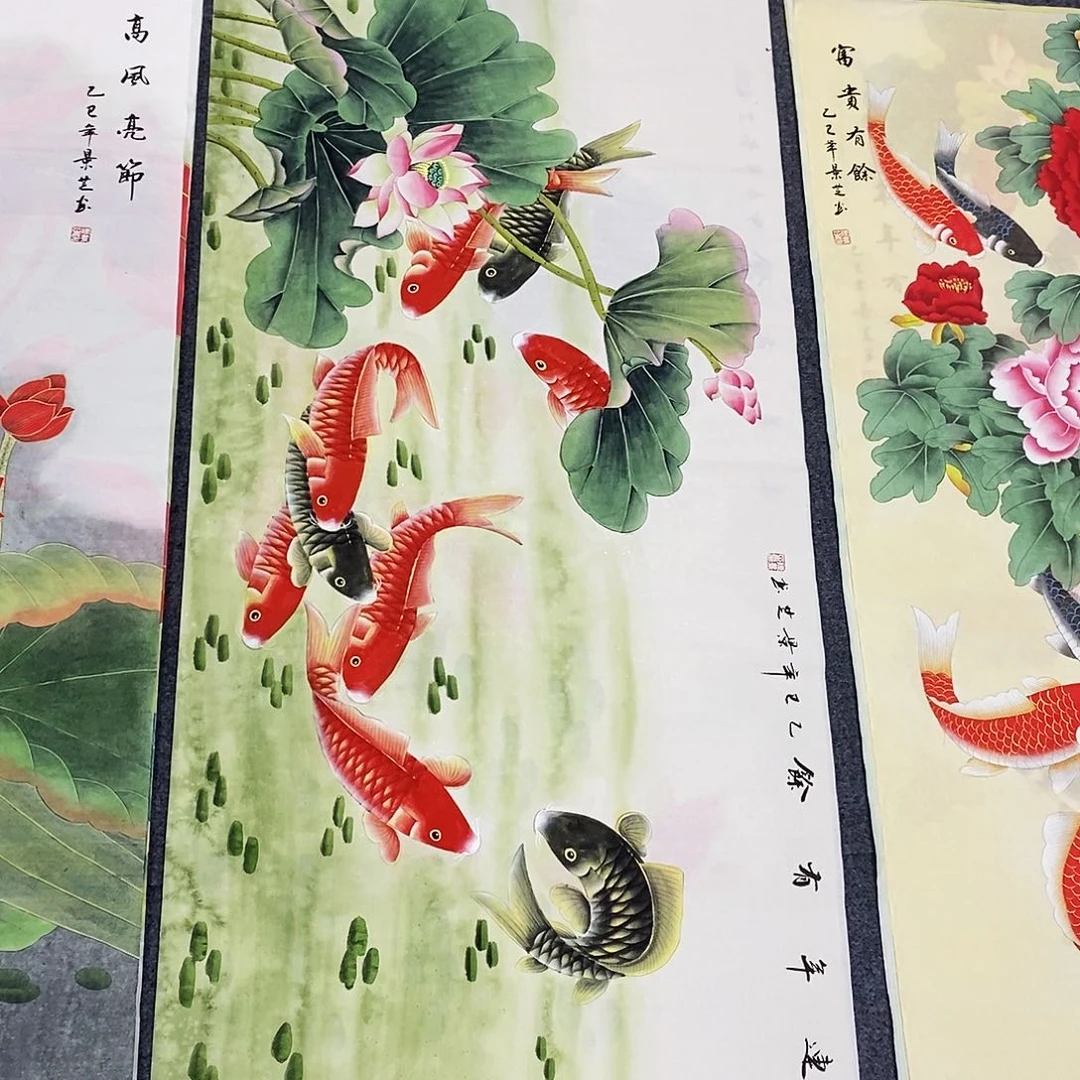 国画尺寸140✖️70四尺手绘画