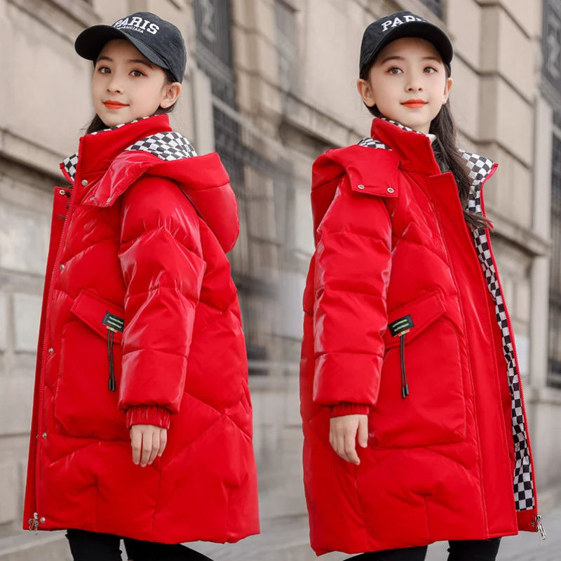 巴拉童年男孩女孩2025新款免洗儿童羽绒服女童中大童中长款韩版女