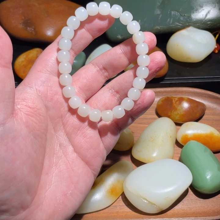 和田玉未镶嵌手链