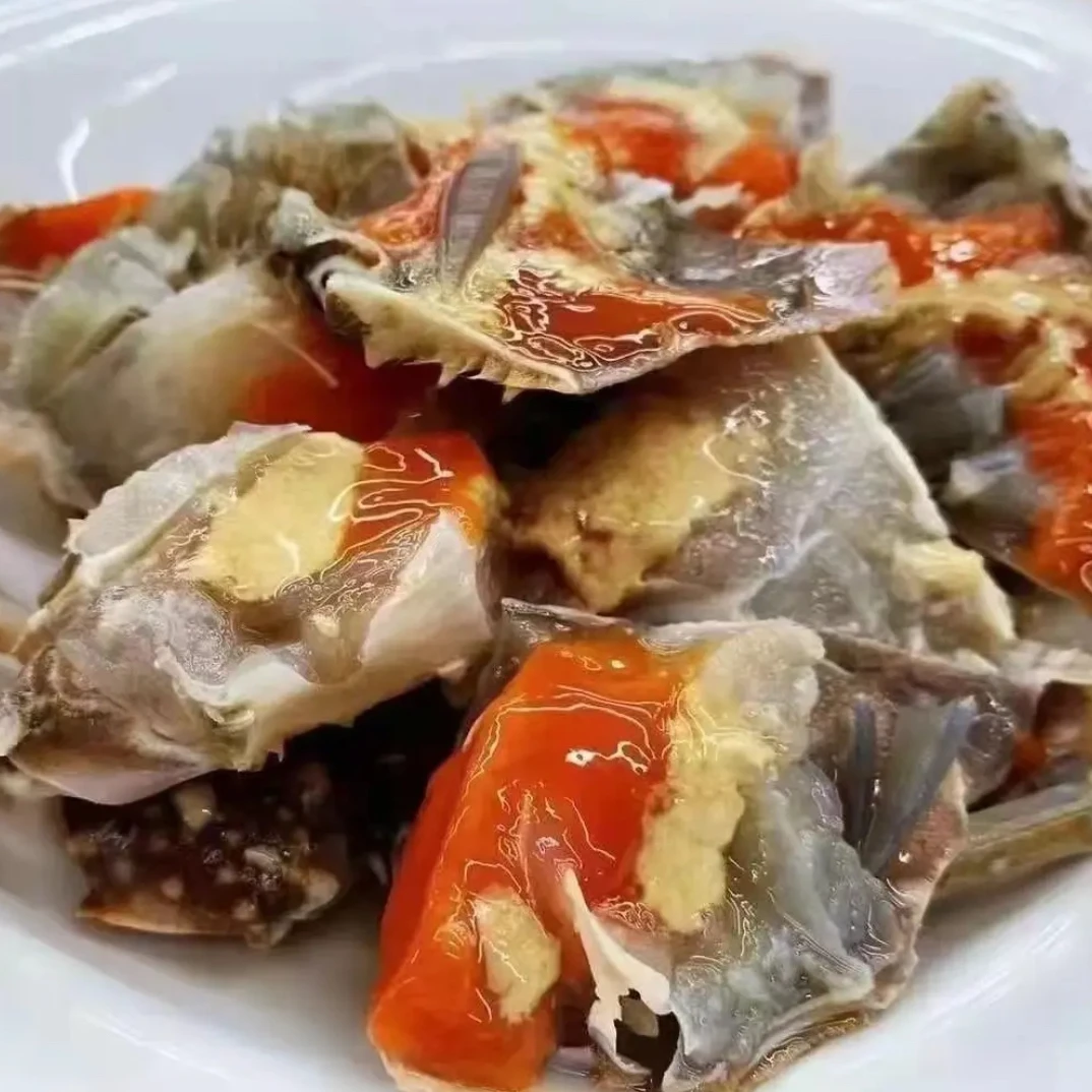 舟山红膏呛蟹3 - 4两可生食咸炝蟹