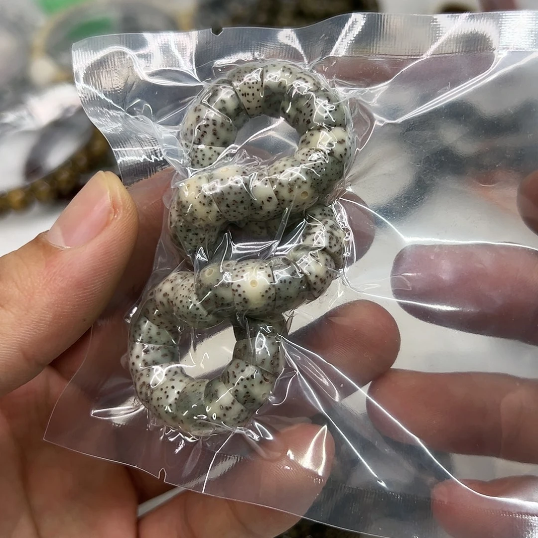 星月菩提手串36卓越糯冰石玉星月菩提单圈猪大肠10