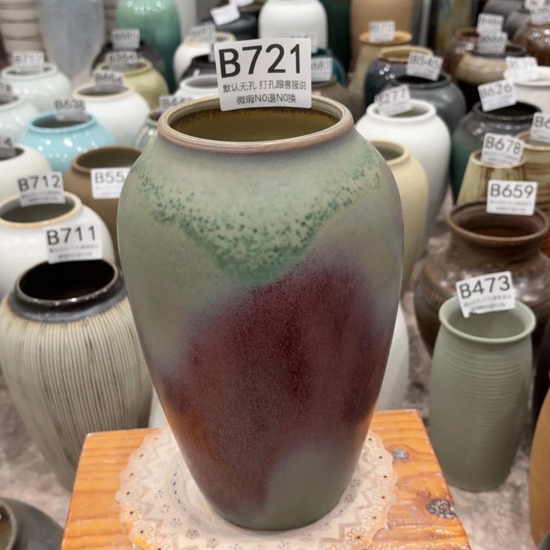 摆件瑕疵721 景德镇陶瓷花瓶高27口9.5