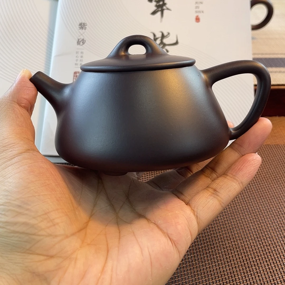 紫砂壶原矿老紫泥子冶石瓢