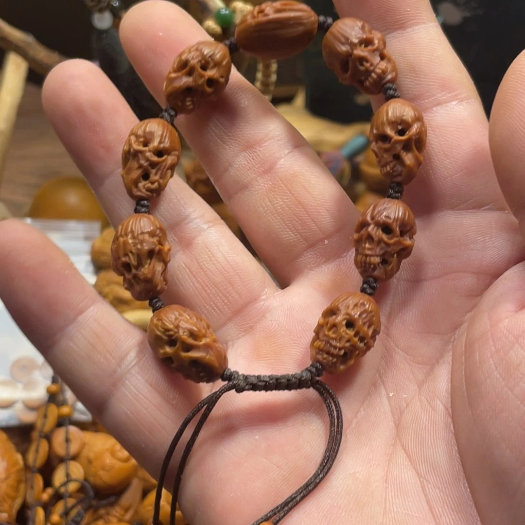 橄榄核手串/手链骷髅手串364