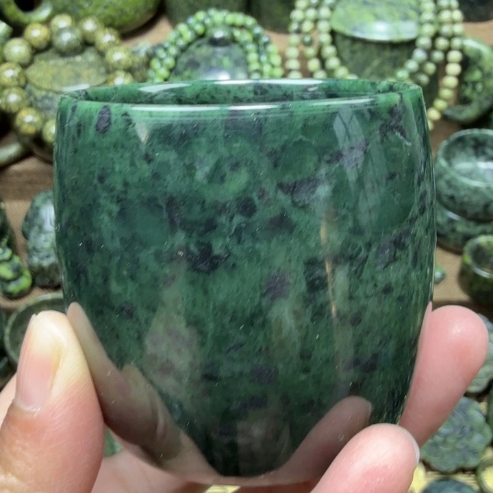 蛇纹石玉未镶嵌药王石能量养生产品