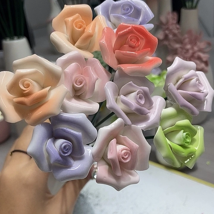 陶瓷纯手工捏花设计