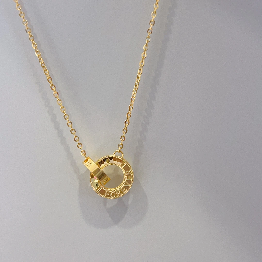 5G工艺足金999环环相扣套链